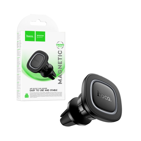 Soporte para Teléfono de Coche Magnético Hoco H72 Crown para Salida de Aire Negro